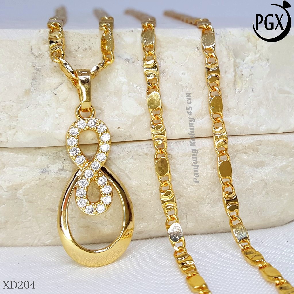 PGX Kalung Wanita Xuping Aksesoris Fashion Perhiasan Lapis Emas XD204