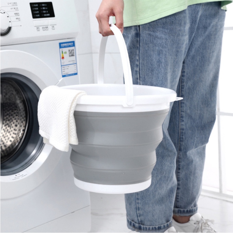 Ember Lipat Portable 3L 5L 10L Water Bucket Foldable Collapsible Baskom Multifungsi ST Baskom Warna - WORLDHOME