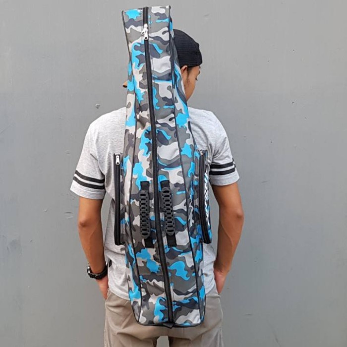 Tas pancing Daiwa Blue Camo - Tas joran Ransel 100cm