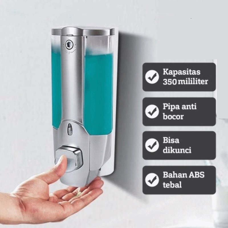 Dispenser sabun cair with key lock/Tempat sabun cair single