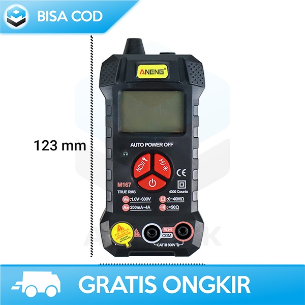 MULTITESTER DIGITAL VOLTAGE TESTER ANENG TEST LEAD DETAIL &amp; AKURAT LCD