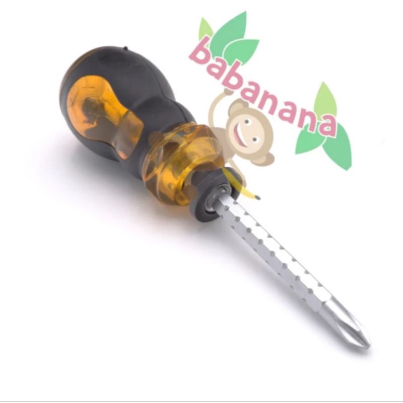 obeng cebol plus minus bolak balik kombinasi lock system screwdriver