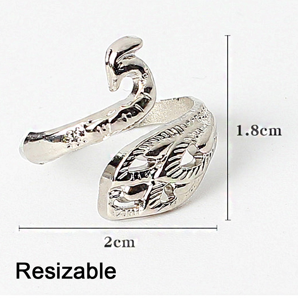 Cincin Jari Bentuk Merak Royal National Adjustable