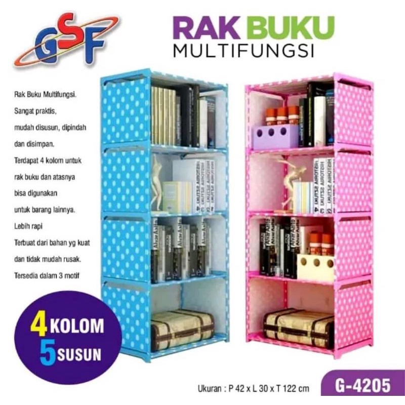 Rak susun serbaguna untuk sepatu buku dan sebagainya + tutup belakang + 4 pipa portable