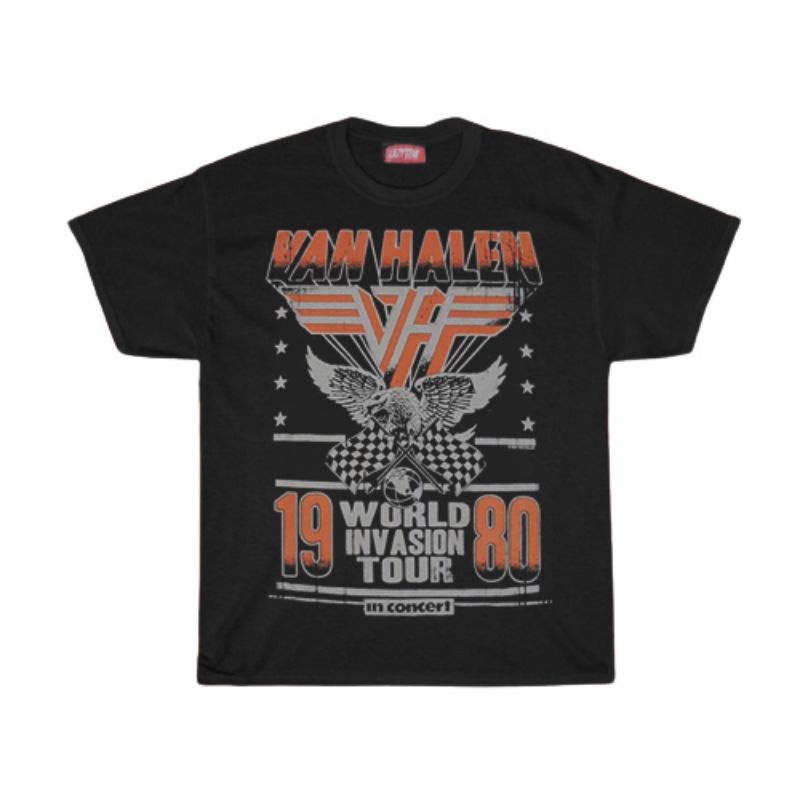 KAOS / T SHIRT / VAN HALEN / KAOS BAND VAN HALEN WORLD INVASION TOUR