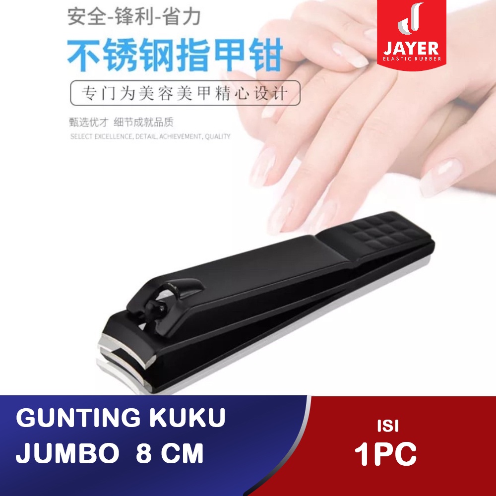 Gunting Kuku hitam 8cm Profesional Menicure pedicure stainles black mate