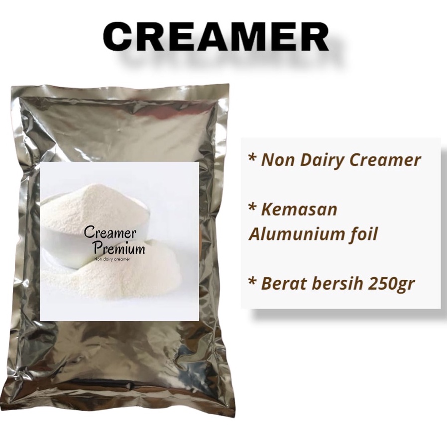 

BUBUK CREAMER NON DAIRY / KRIMER NABATI KEMASAN 250GRAM