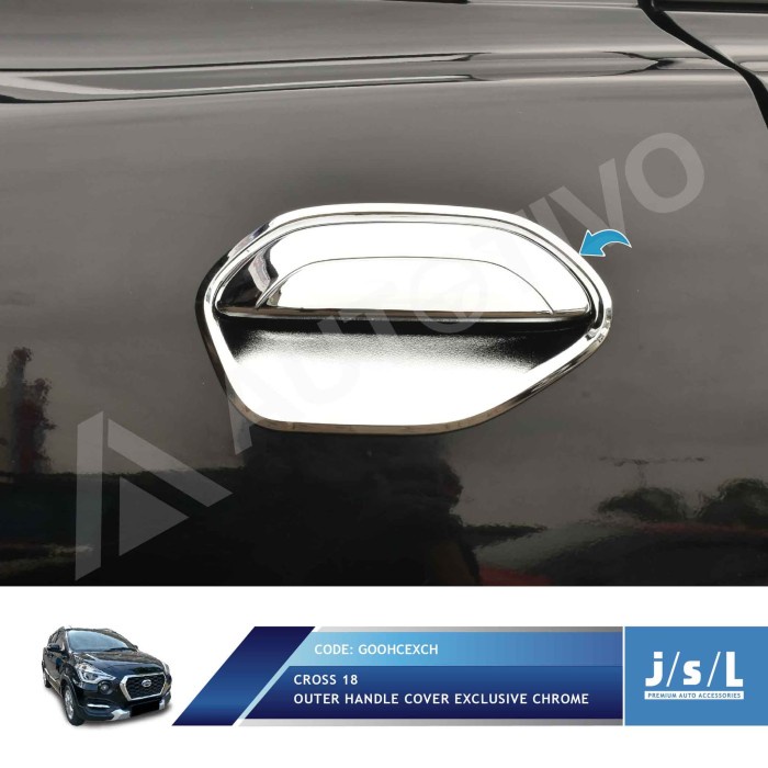 [BAYAR DIRUMAH] Jsl Mangkok Pintu Datsun Cross Handle Exclusive Chrome / Perlengkapan Variasi Mobil 