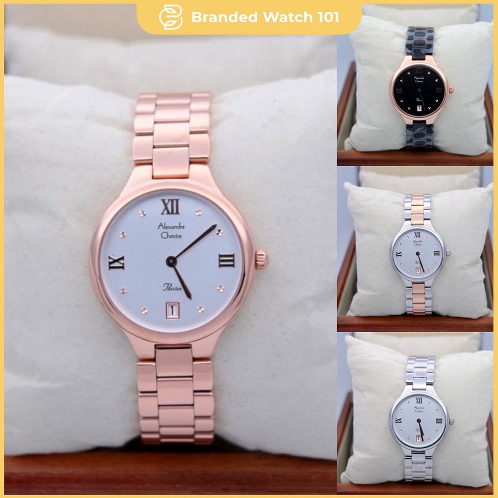 ORIGINAL Jam Tangan Wanita Alexandre Christie AC 2696 / AC2696 / 2696 Garansi Resmi 1 Tahun, Stainless