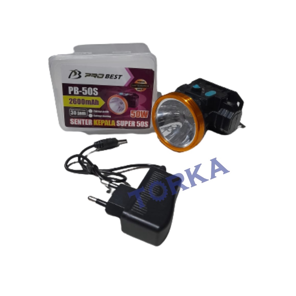 Senter Kepala Head Lamp PROBEST Warm Light White Light