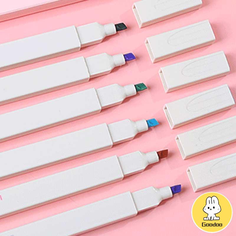 COD multicolor pena stabilo siswa 6PCS/set Stabilo / highlighter pastel 6 colors warna -Doo