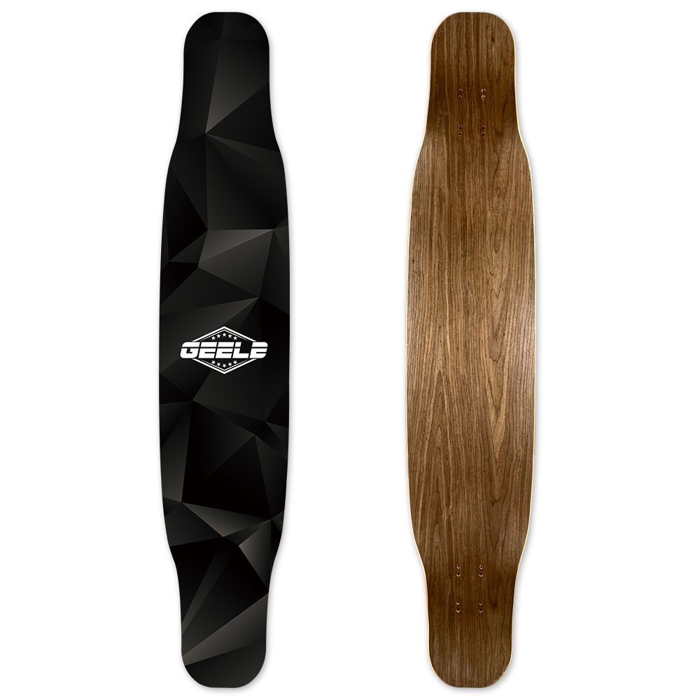 Skateboard Empat Roda Ukuran 46 Inch 117cm Permukaan Papan Jalan Ringan Permukaan Kayu Maple