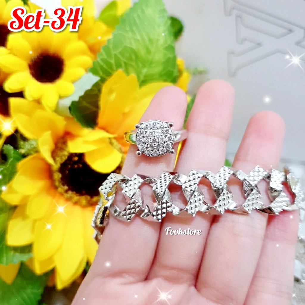 Perhiasan wanita SET GELANG GRATIS CINCIN CANTIK/ANTI ALERGI