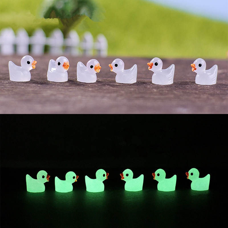 20 Pcs Miniatur Bebek Bahan Resin Luminous Glow In The Dark Untuk Dekorasi Taman