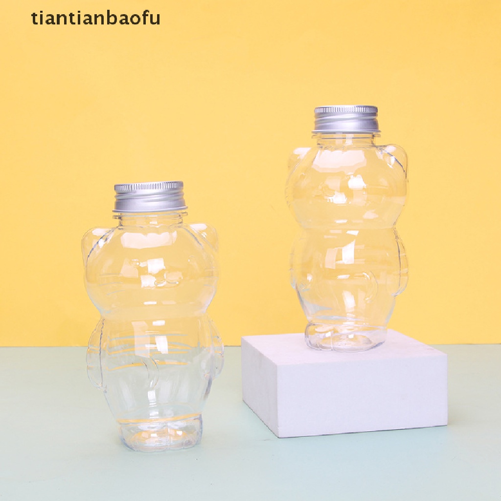 Botol Jus / Susu / Teh / Jus Homemade Desain Kucing Transparan