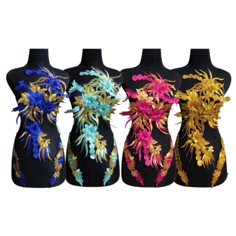 Renda Bordir Murah Motif Cendrawasih