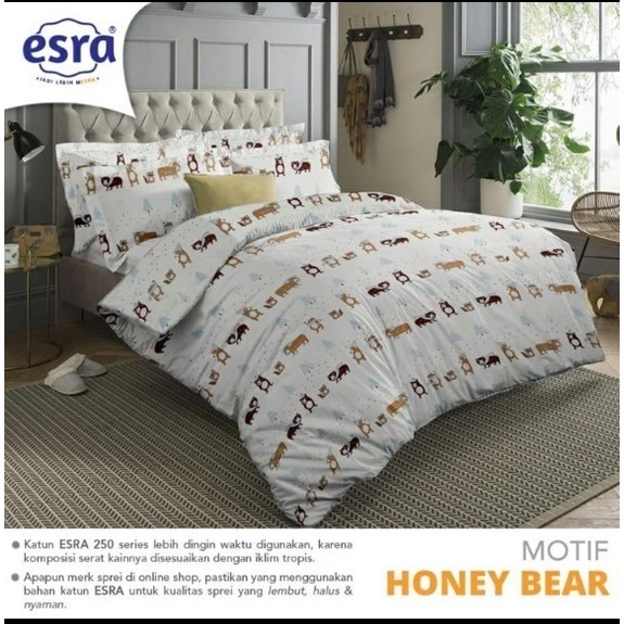 Sprei Anti Geser Katun ORI Premium Kualitas No 1 Shopee Motif Laki Motif Animal Dino engkap Ukuran 120 160 180x200 halus