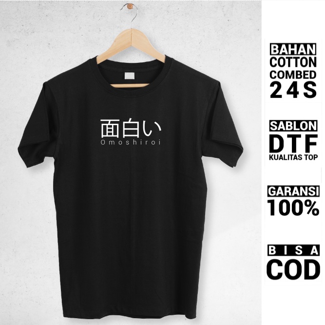 KAOS SABLON UNIK KEREN KAOS WANITA KAOS PRIA TULISAN BAHASA JEPANG 'LUCU'