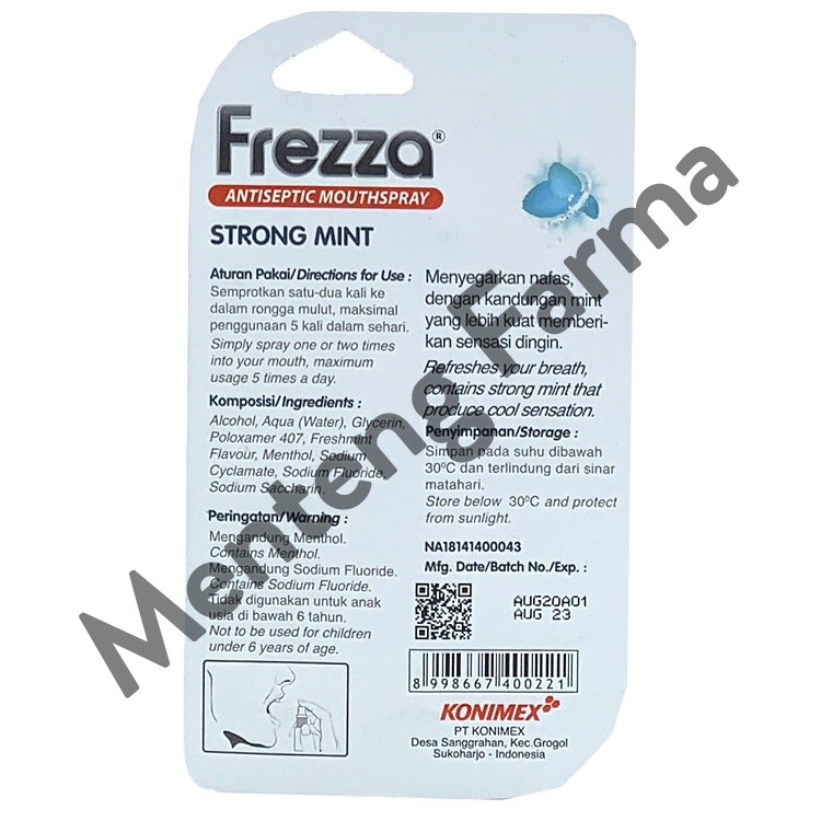 Frezza Antiseptic Mouthspray Strong Mint 13mL - Menyegarkan Nafas dengan Sensasi Dingin