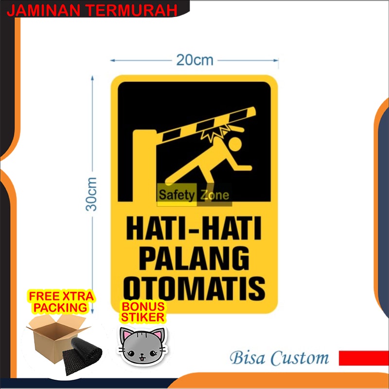 

Grosir RAMBU PLANG/PLAT/LALU LINTAS HATI HATI PALANG OTOMATIS 20X30CM Keren