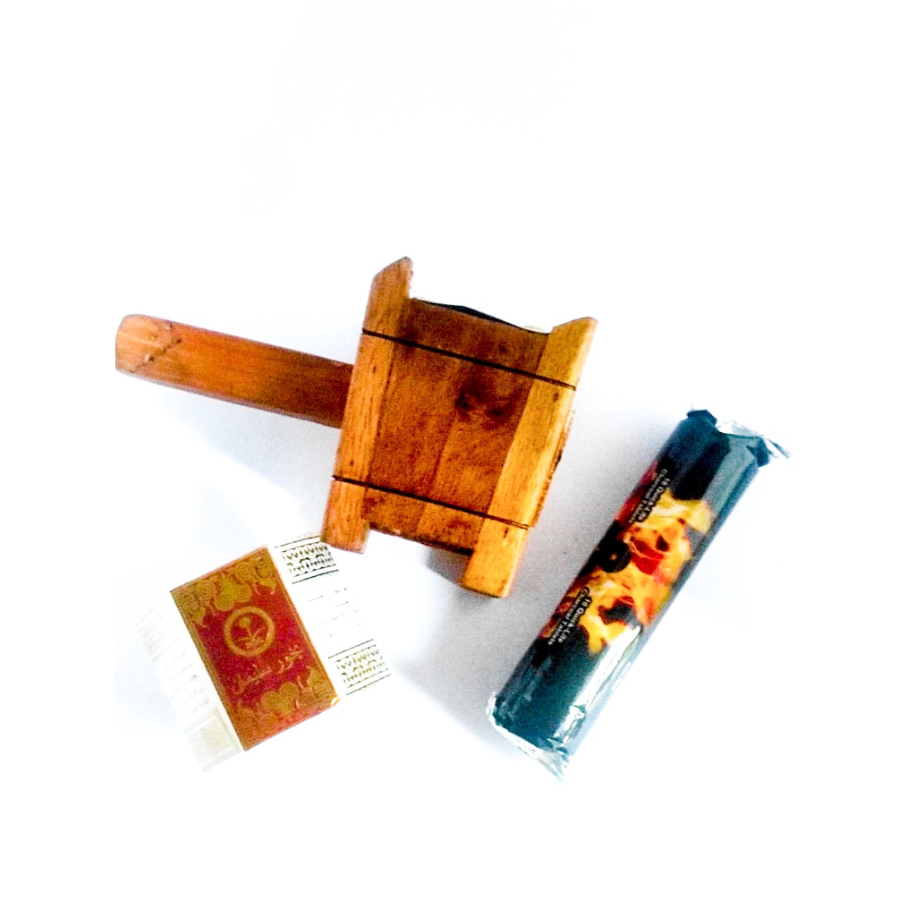 PAHE mabkharah kecil kayu jati muda+buhur turki bubuk Sulaiman dan areng magic pengharum ruangan aro