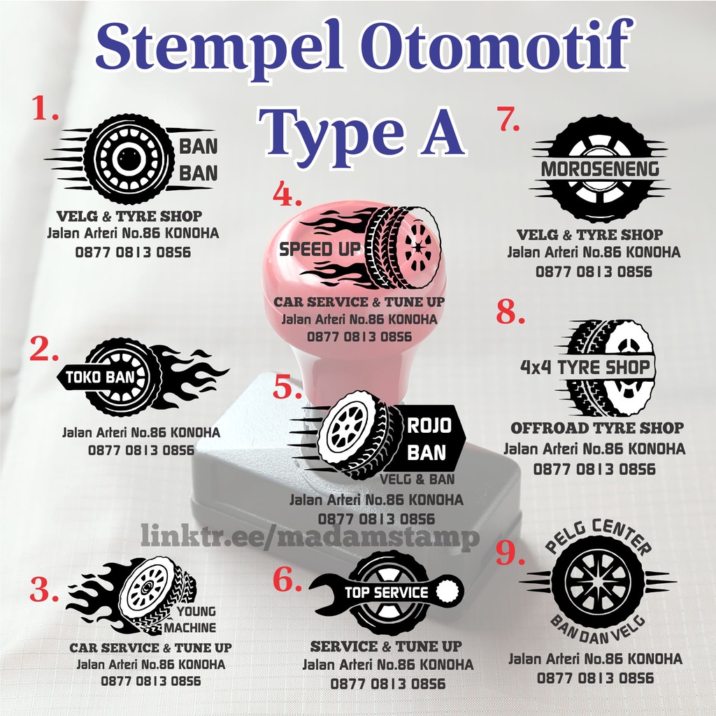 

stempel mobil A otomotif toko bengkel aksesoris mobil flash stamp tinta otomatis