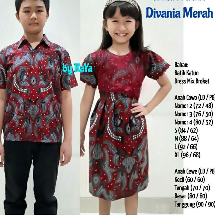 Atasan Batik Couple Dress Brukat DIVANIA Baju Batik Brokat Anak Anak Kemeja Pria Jumbo XXXXL VIVO KE