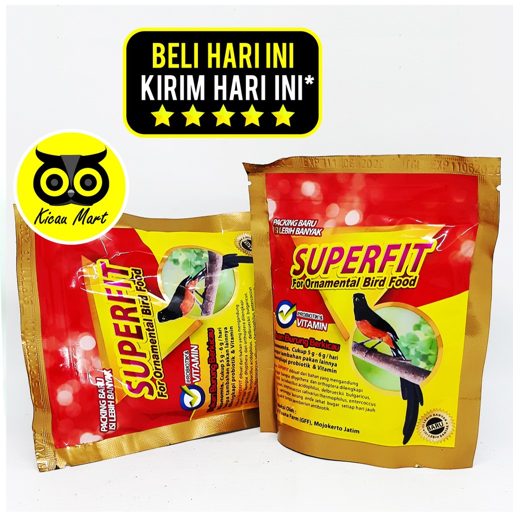 PAKAN VOER PUR SUPERFIT GOLD HIGH PROTEIN MAKANAN HARIAN BURUNG MURAI KACER CIBLEK CUCAK SUPERFITG