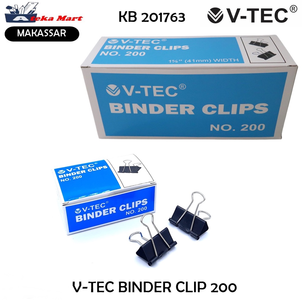 

[BOX BSR/12 KCL] V-TEC BINDER CLIP 200