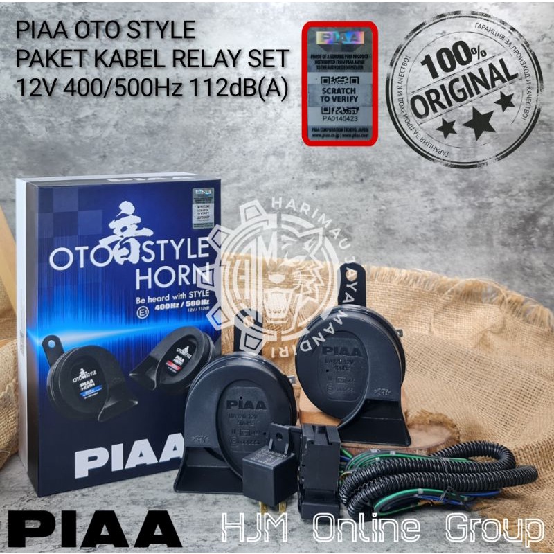 KLAKSON KEONG PIAA OTO STYLE HORN 12V + CABLE RELAY SET BOSCH ORIGINAL