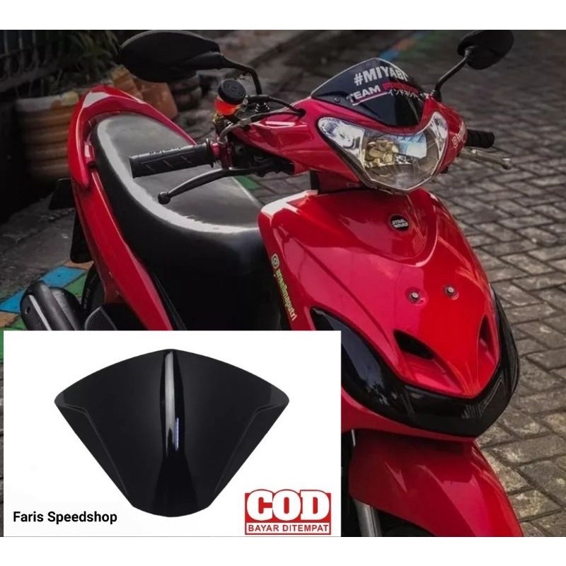 Jual Visor Mio Smile Mio Sporty Rpm Bahan Tebal Hitam Plus Lem M Double Tape Pnp Shopee Indonesia