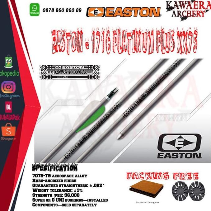 1716 - 12 pcs Arrow Platinum EASTON (Sudah Dirakit)