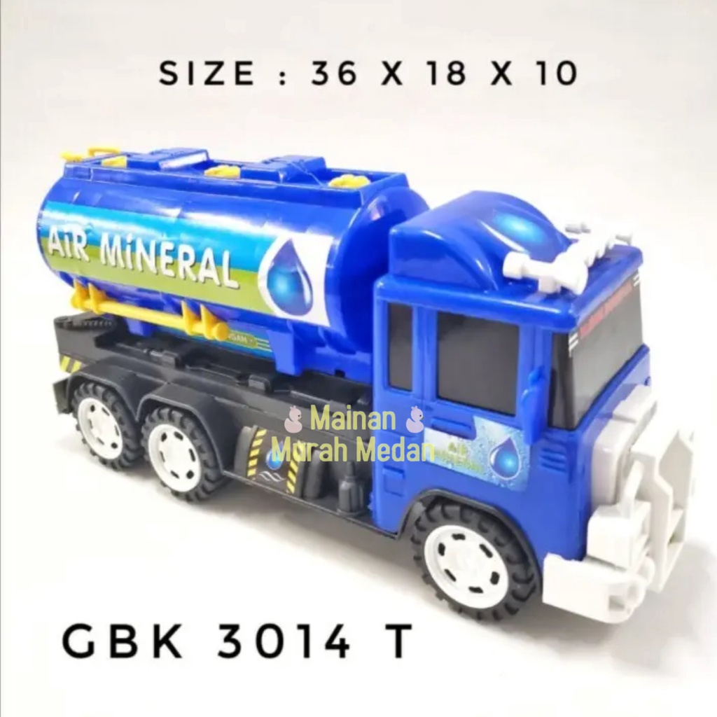 Mainan Murah Medan - Mainan Mobil Truk Tangki Air Mineral GBK3014T / Mobil Truck Tangki Air Jumbo
