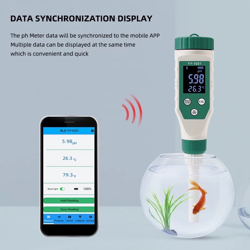 YY-1031 Bluetooth pH Meter Digital Keju Daging Dll