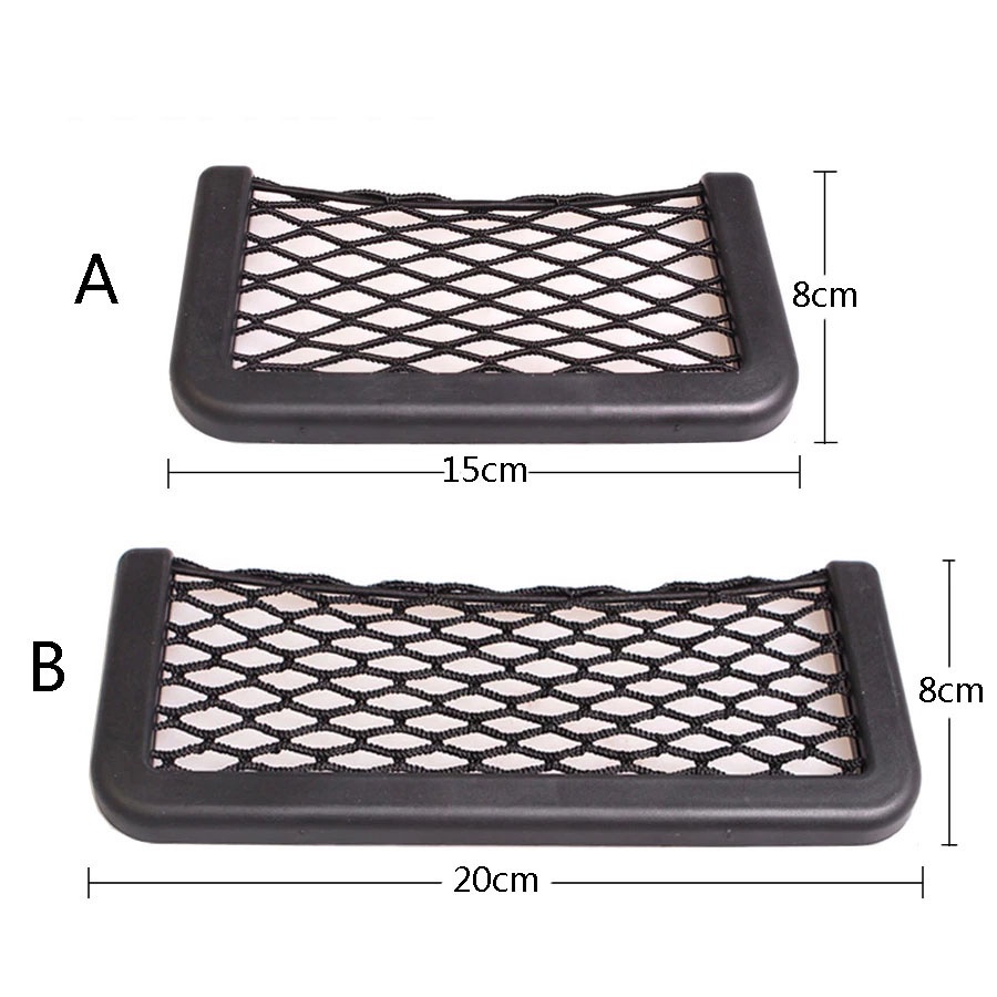 Klip Penyimpanan Tas Penyimpanan Jaring Mobil Phone holder Jaring Tali Elastis Aksesoris Mobil