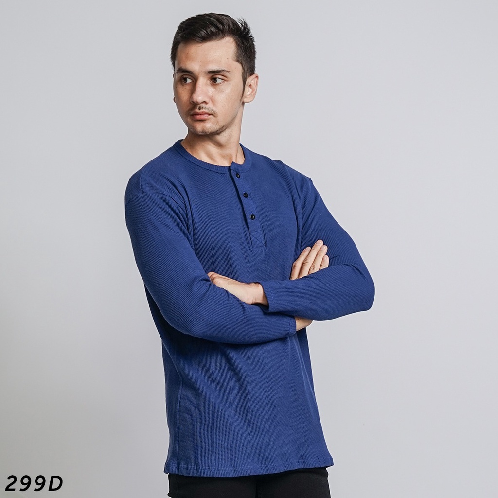 HSRM Long Henley Tshirt Blue 299 D