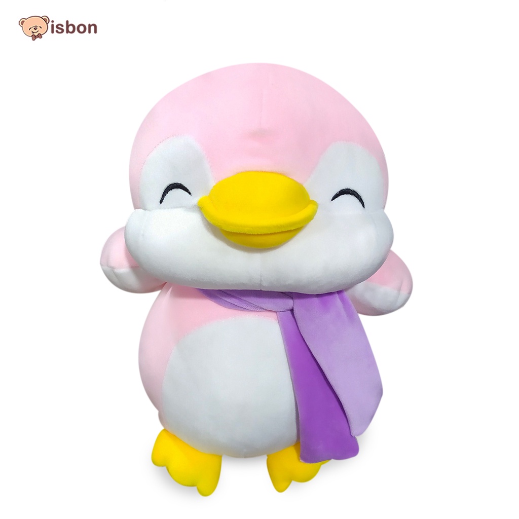 Boneka pinguin syal grey warna abu-abu untuk kado natal dan hadiah ulang tahun musim dingin bahan premium lulus SNI-istana boneka