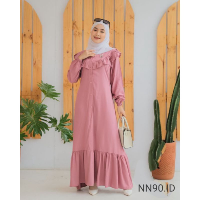 MOLLA DRESS-GAMIS MUSLIMAH TERBARU-KRINKEL AIRFLOW PREMIUM