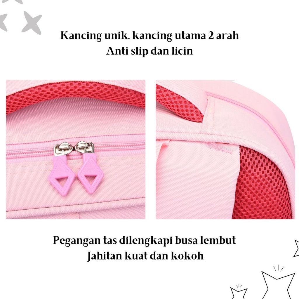 [MTOYS] Tas Ransel Anak Sekolah Karakter Unik Warna Cakep Kualitas Import Premium -M0208
