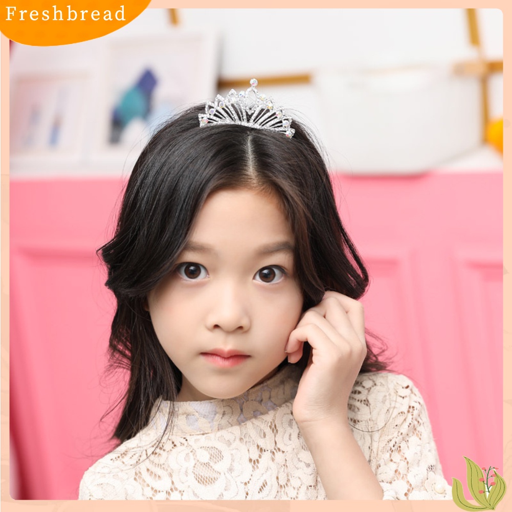 (Fresh) Sirkam Tiara Mahkota Kecil Hias Berlian Imitasi Untuk Bayi / Anak Perempuan / Prom / Pernikahan