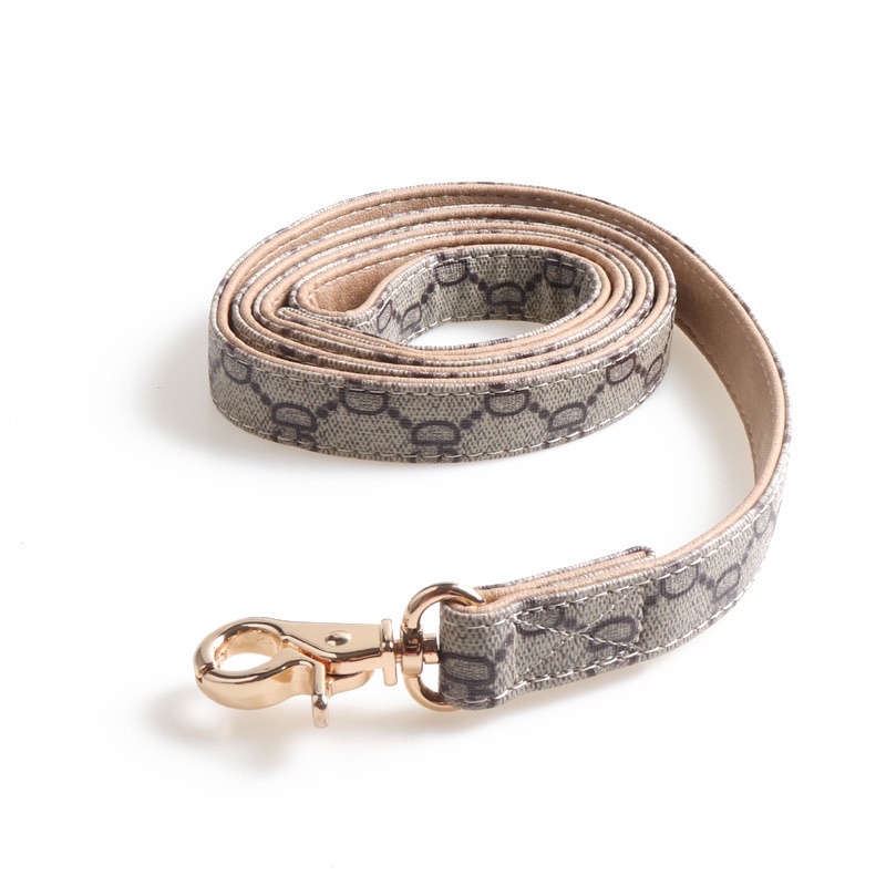 Premium guchew leather collar + leash ( dijual terpisah)