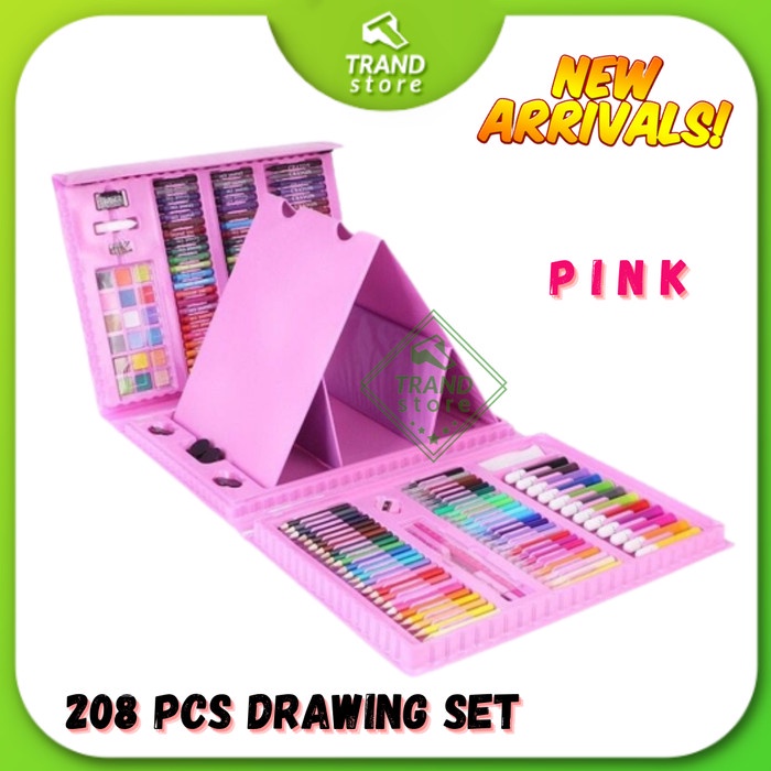 

Terlaris Alat Gambar Crayon Super Mega Art Set Isi 208 Pcs Pensil Warna Cat Air Terbatas