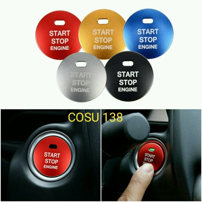 [COD] Cover Button Tombol Start Stop Engine Dfsk Glory 560 580 - Gold / Perlengkapan Variasi Mobil M
