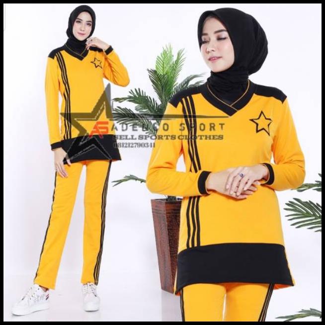 Setelan Senam Olahraga Wanita / Setelan Baju Senam Muslimah / Setelan Baju Olahraga Wanita Hijab