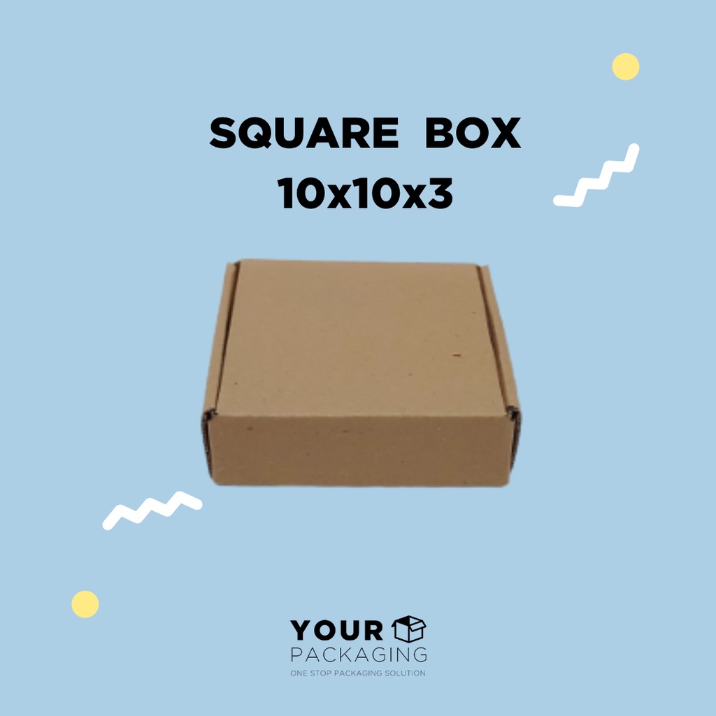 

SQUARE BOX 10x10x3 / KARDUS PACKING BAJU/ KUE