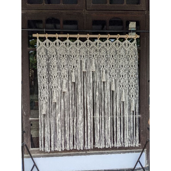Macrame Curtain Tirai Jendela Makrame Bohemian Cantik