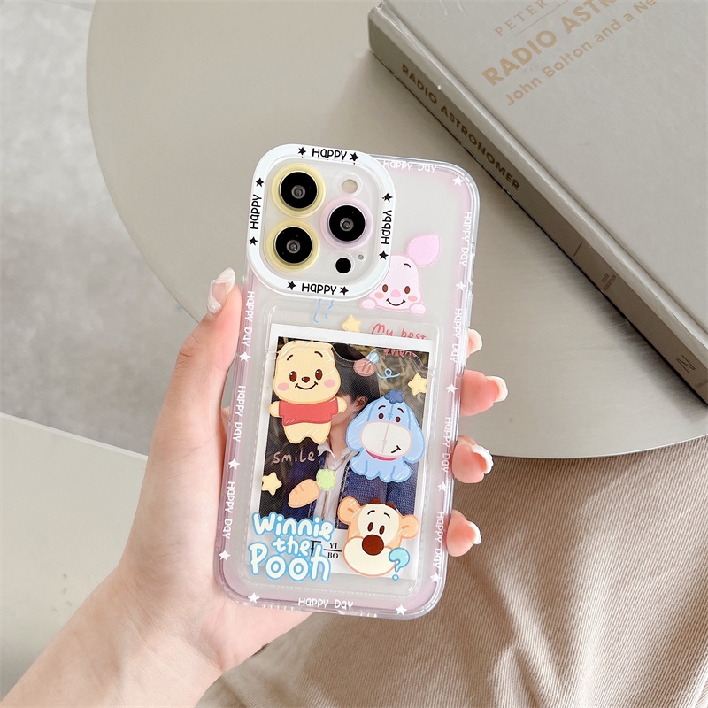 Soft Case TPU Motif Kartun Winnie Pooh Untuk IPhone 14 13 11 Pro Max 8 7 Plus X XS XR