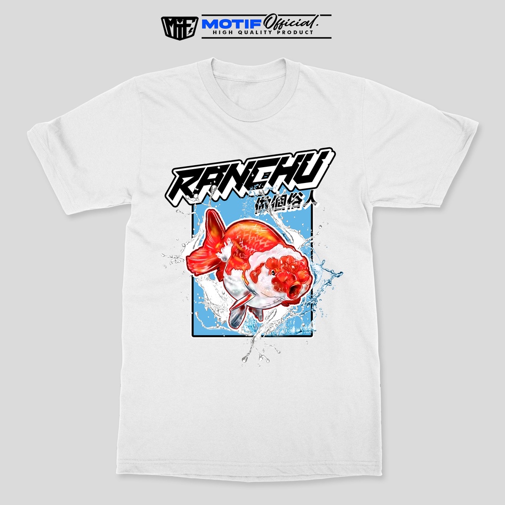 Kaos Tshirt Distro Motif Ikan Koki Ranchu Unisex