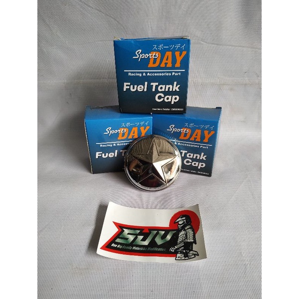 TUTUP TANGKI CB DAY CHROME MODEL BULAT POLOS &amp; BINTANG TERMURAH