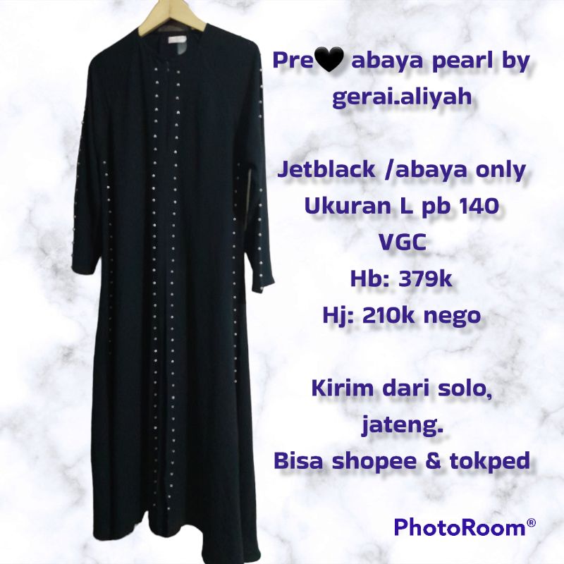 preloved abaya pearl by gerai aliyah